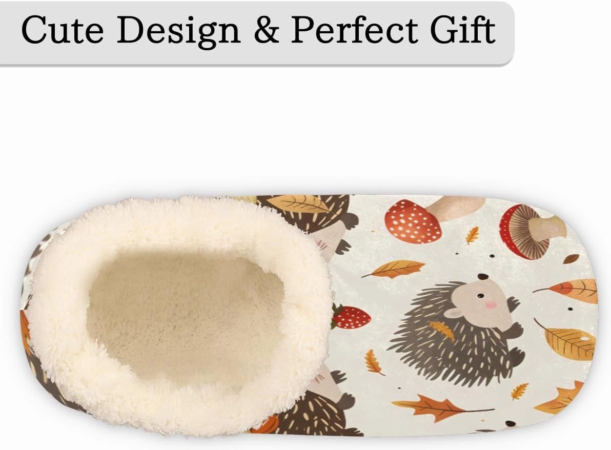Yzrwebo Slippers for Women Men Indoor Non-Slip Slippers Socks Warm Comfy Soft House Slippers Bedroom Fuzzy Plush Lined House Shoes