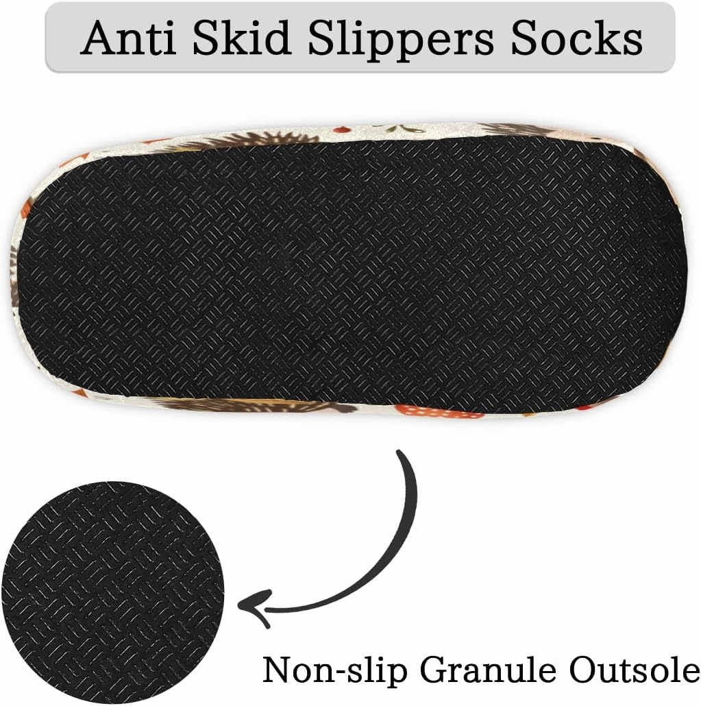 Yzrwebo Slippers for Women Men Indoor Non-Slip Slippers Socks Warm Comfy Soft House Slippers Bedroom Fuzzy Plush Lined House Shoes
