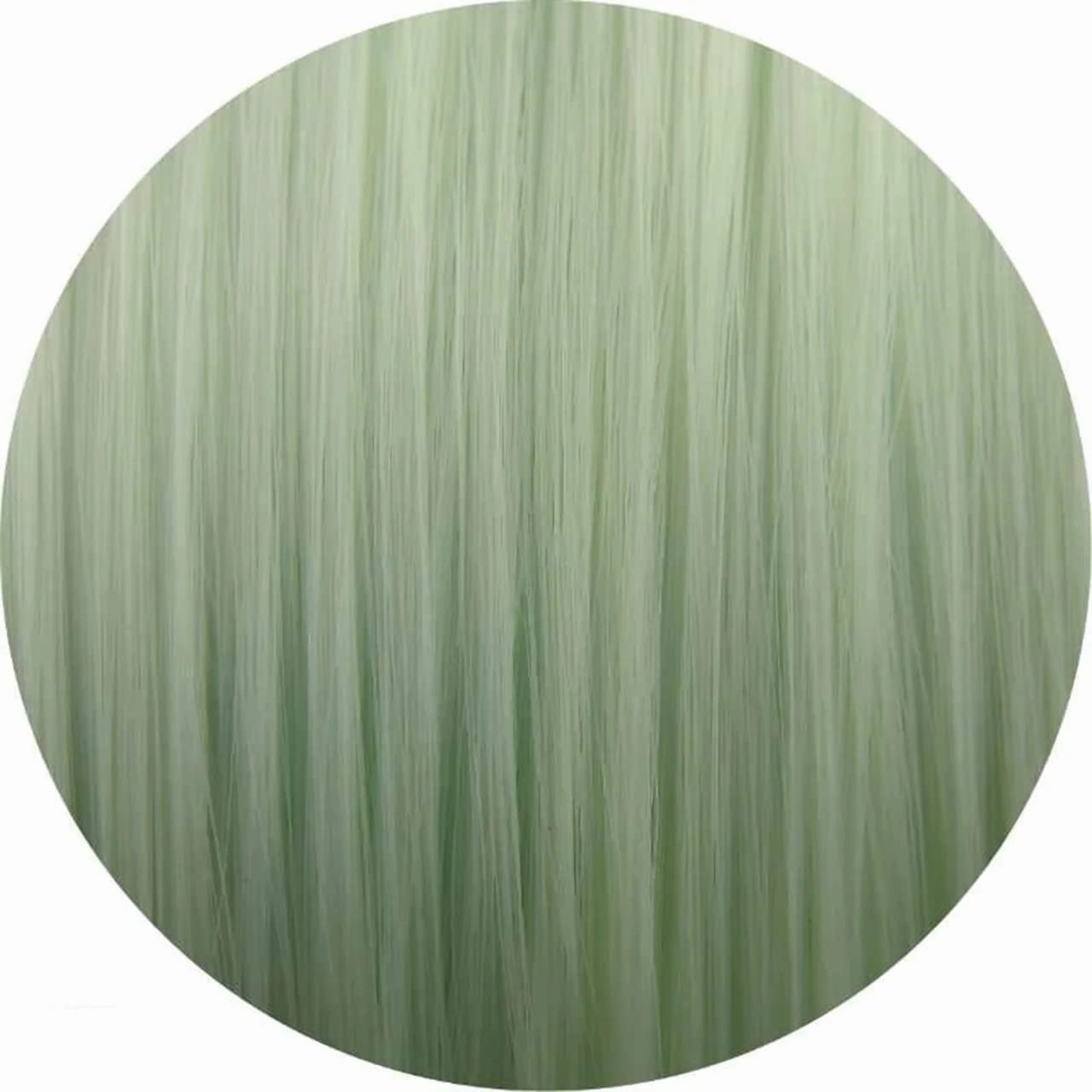 ZIPLOOKS | Mint 2 B 20'' Ultra Synthetic Fiber Pastel Green Colored Hair Extensions with Z Tool Patented Technology, Damage-Free Hair and Scalp, 4 Piece